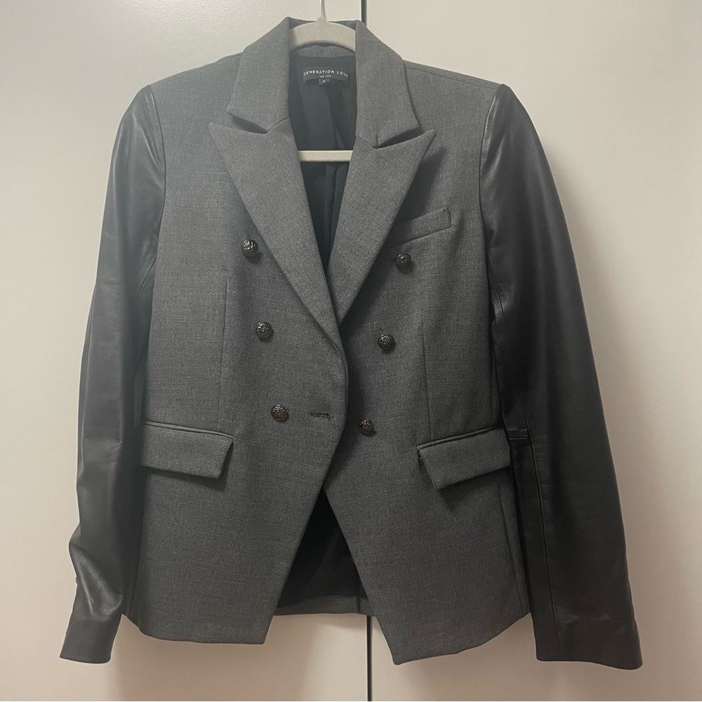 Generation Love Blazer with Leather Sleeves